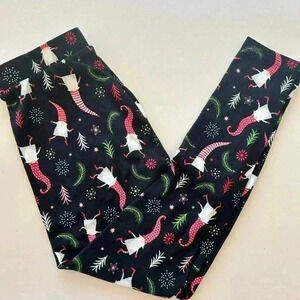 * Gnome Black Stretch Leggings Kapion Small